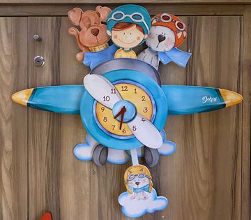 Picture of AEROPLANE PILOT DEKORI CLOCK